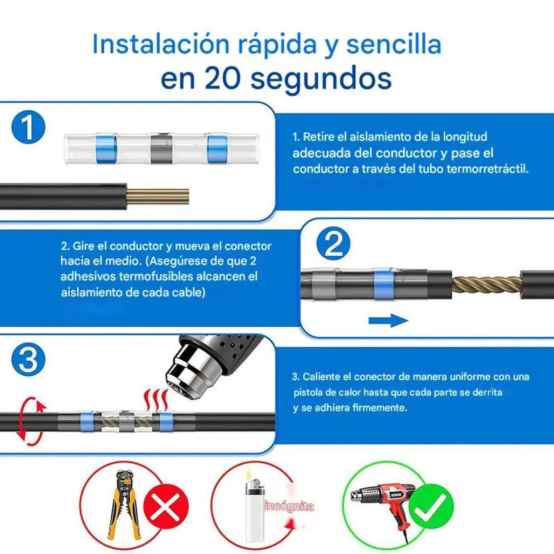 Tubo de conexión para el cableado de estaño🔥Caja x 150 unidades➕Curso online GRATIS de mecánica automotriz