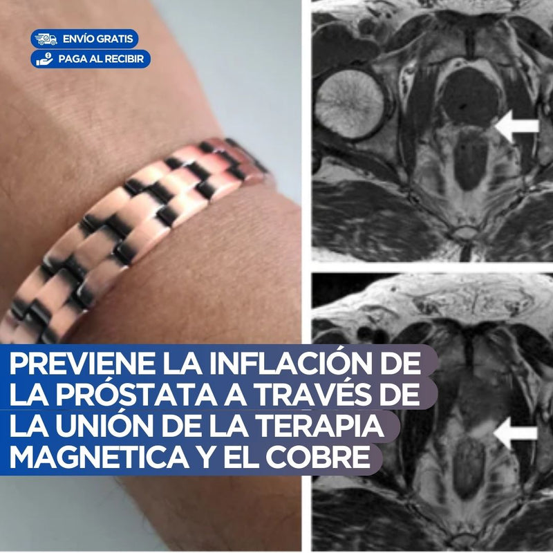 Pulsera magnética de bronce para prevenir dolores en la próstata