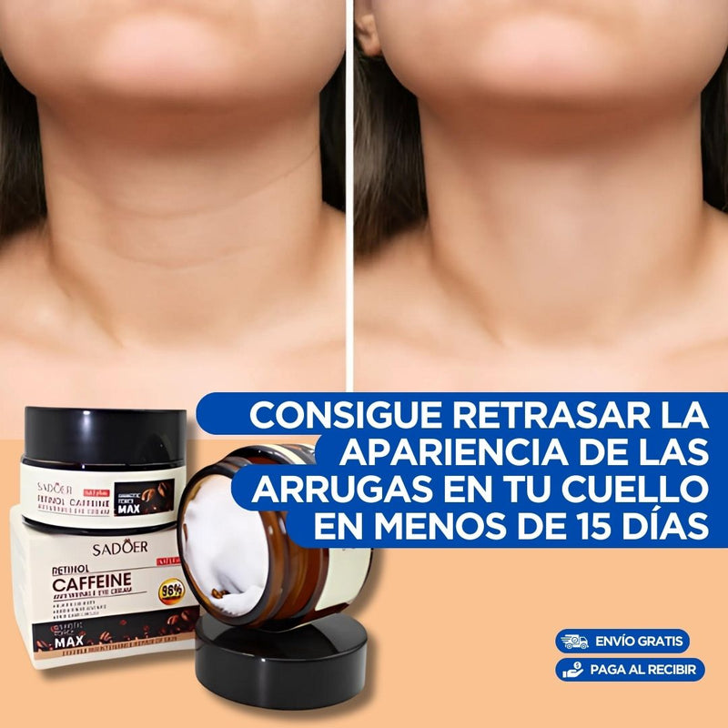 Crema Antiarrugas para Cuello. Hidratación profunda a base de Cafe y Retinol