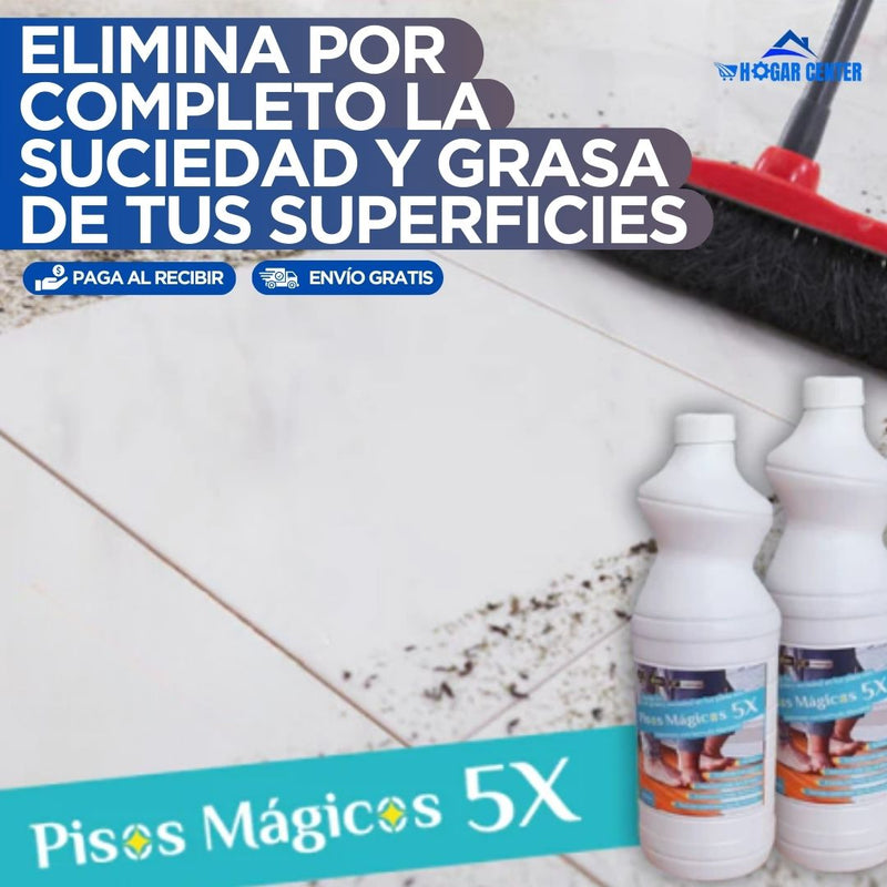 Pisos mágicos 1L🔥Limpia y desengrasa tus superficies en minutos.