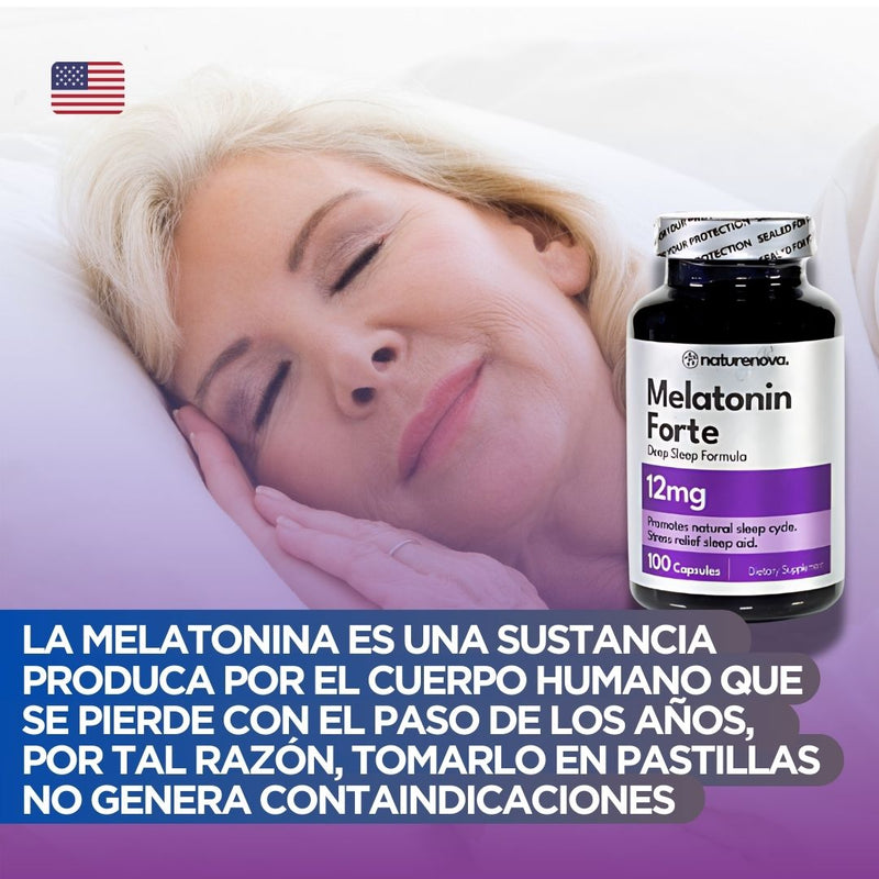 Suplemento Natural de Melatonina x100 capsulas para dormir 🎀90 dias de garantia de resultado