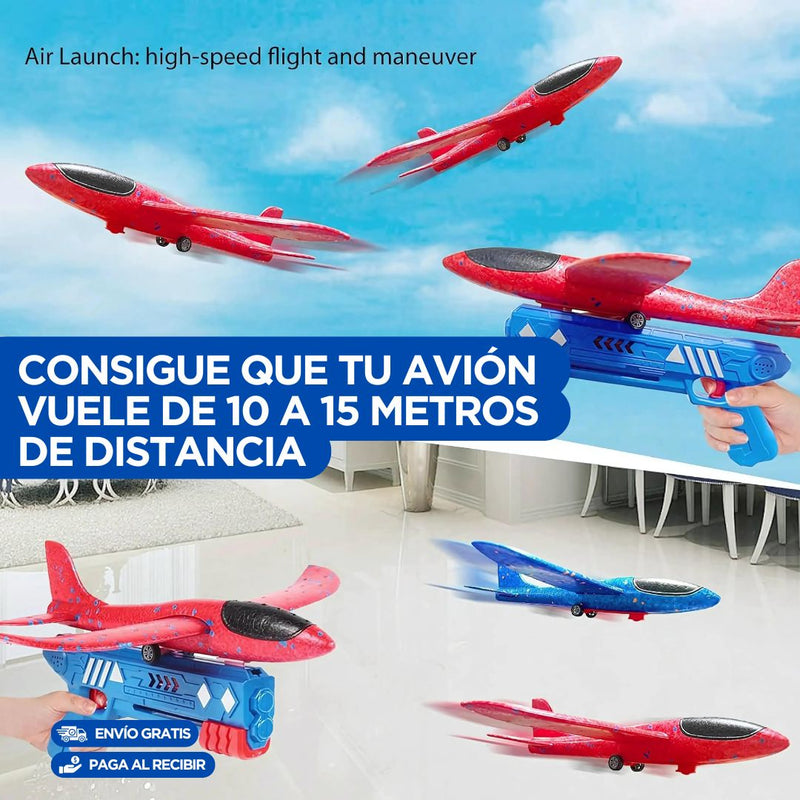 Juguete Pistola Lanzador De Avión🔥El regalo perfecto para niños mayores de 3 años