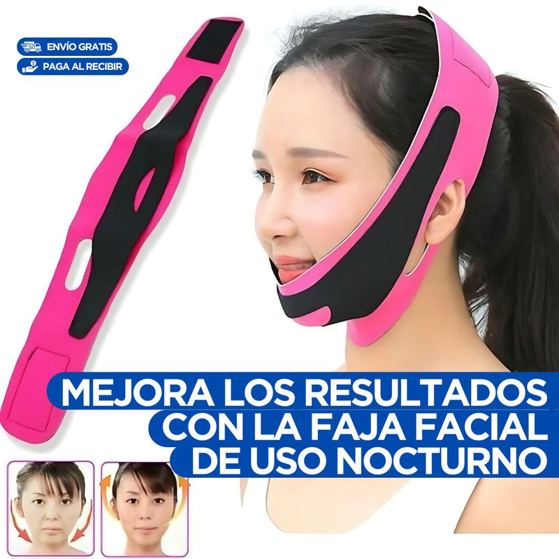 Kit Adiós papada🔥Maquina eliminadora de papada➕Faja facial para estilizar tu rostro