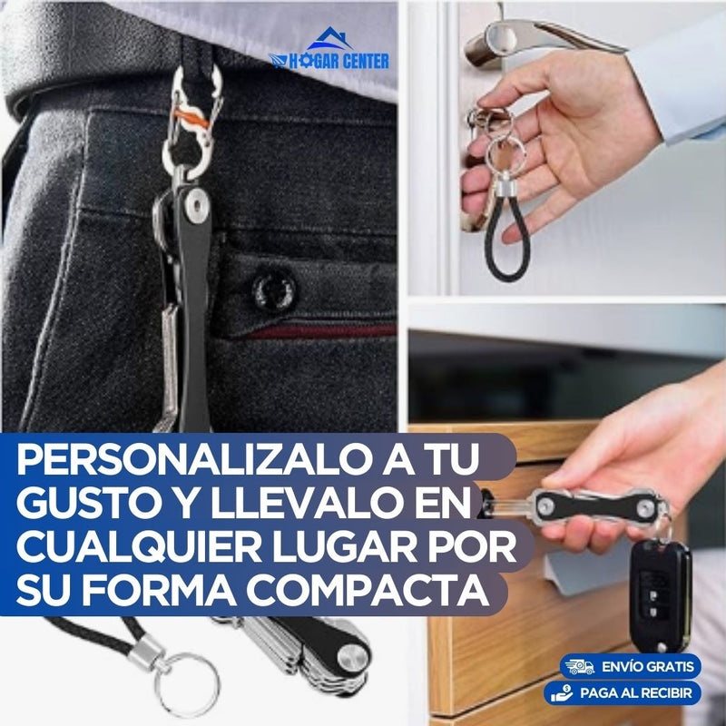 Organizador KeysPro🔥Llavero multifuncional y compacto con diseño elegante