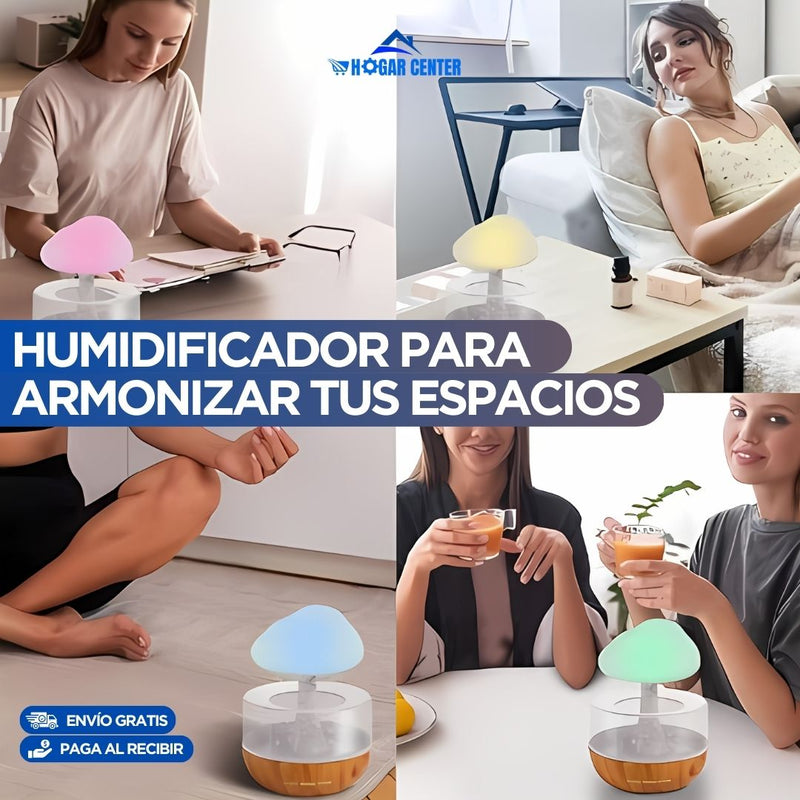 Humidificador con sonido de lluvia para personas con problemas de insomnio➕GRATIS Curso de yoga online