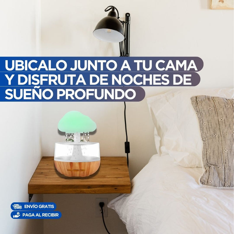 Humidificador con sonido de lluvia para personas con problemas de insomnio➕GRATIS Curso de yoga online