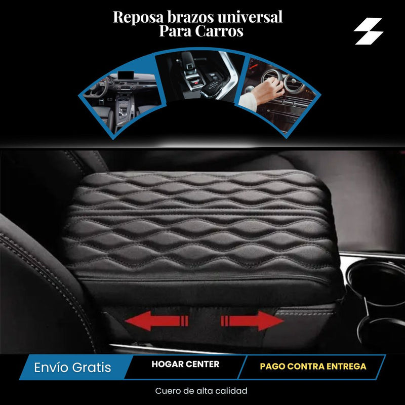 REPOSABRAZOS UNIVERSAL DE CUERO PARA CARRO ➕ ENVIO GRATIS🔥