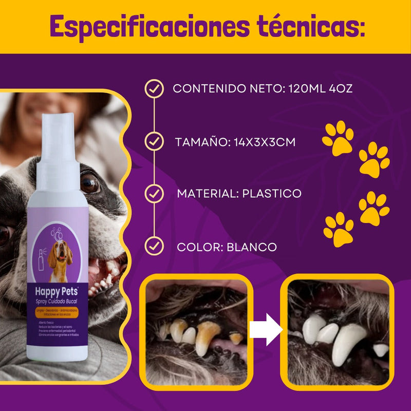 Spray Enjuegue Bucal para Mascotas🔥Apto para perros y gatos de cualquier edad