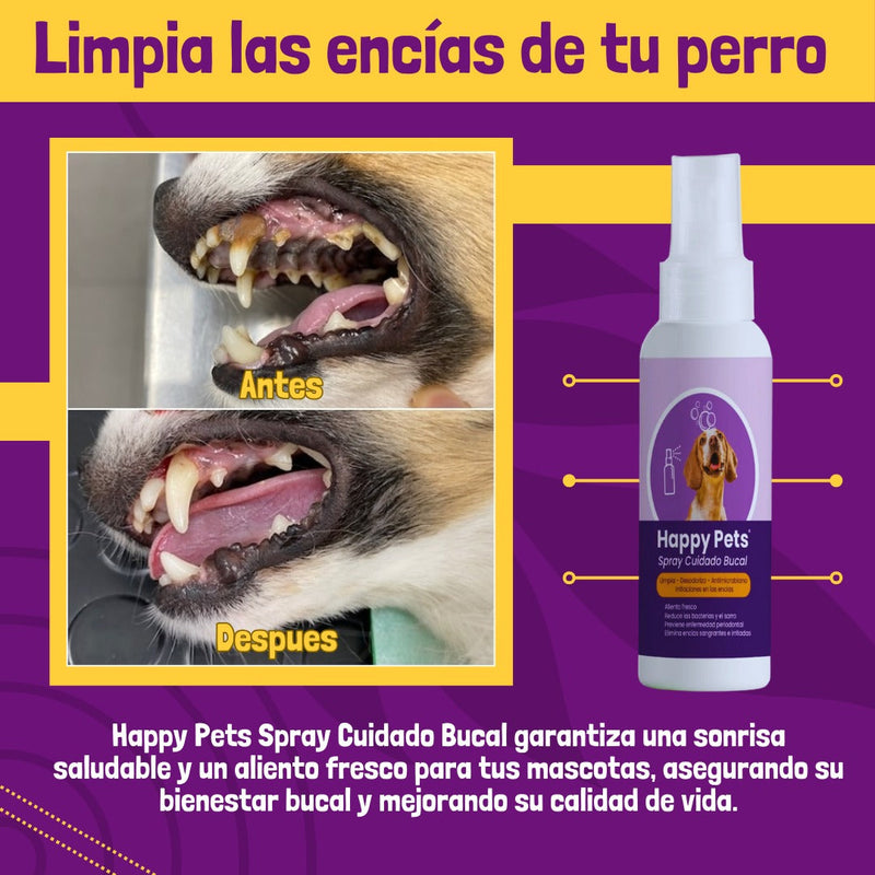 Spray Enjuegue Bucal para Mascotas🔥Apto para perros y gatos de cualquier edad