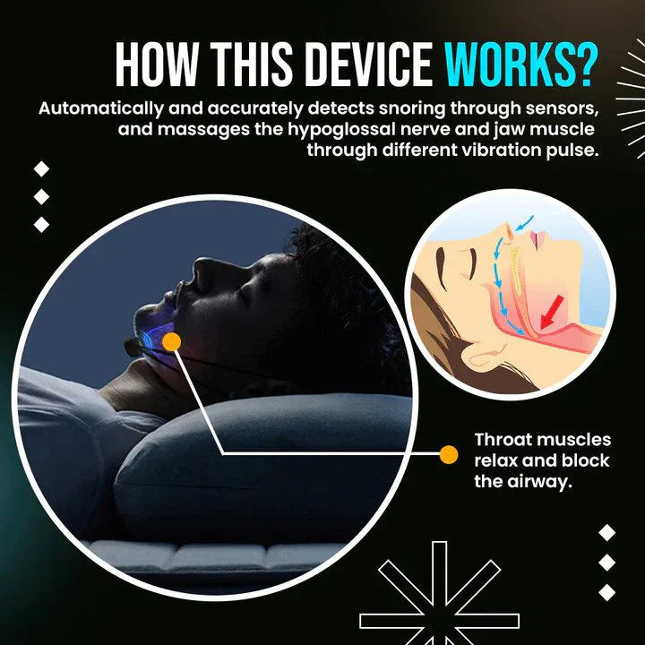 New Smart Throat Pulse Anti-Snoring Device